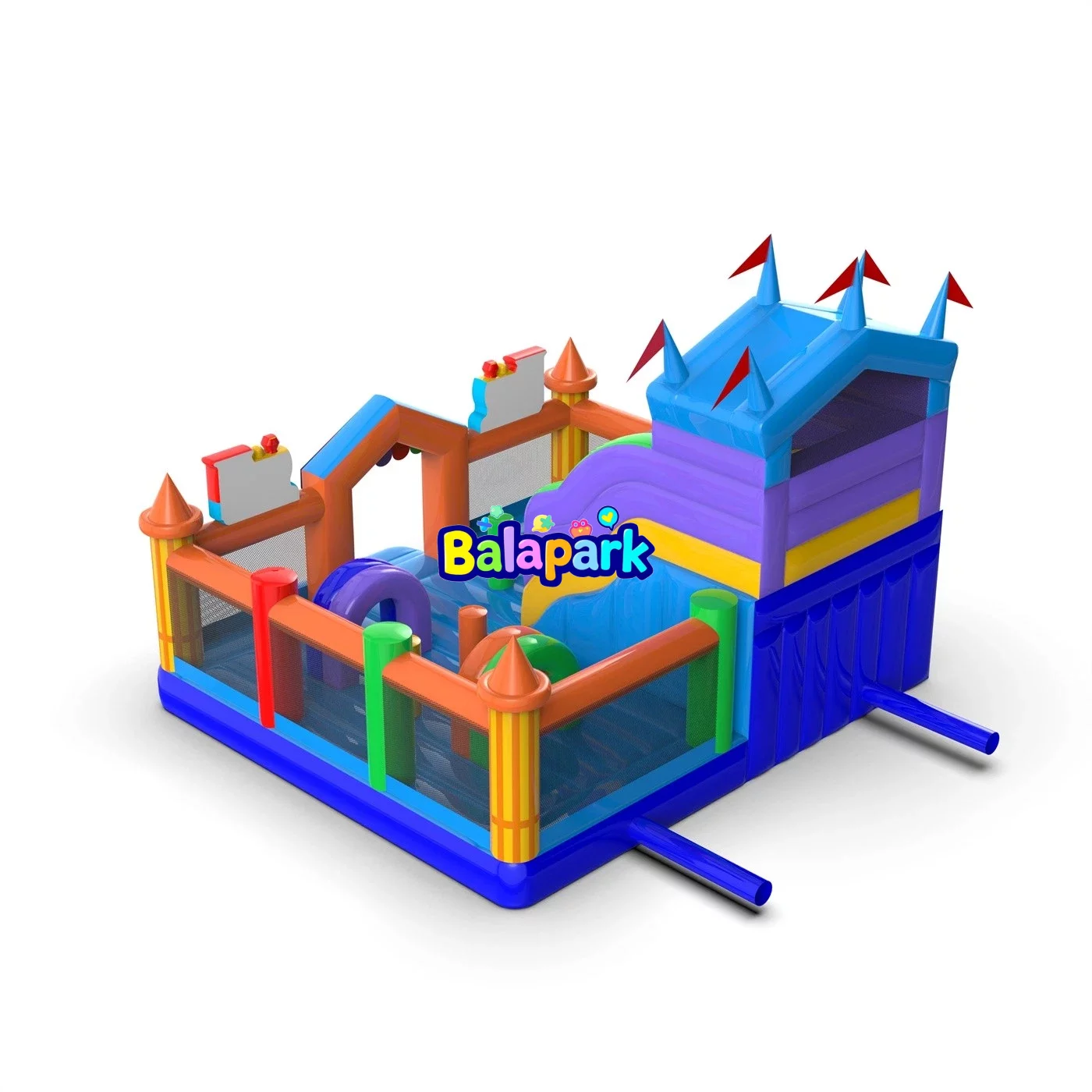 6x6x5 aufblasbarer Konbo-Spielplatz