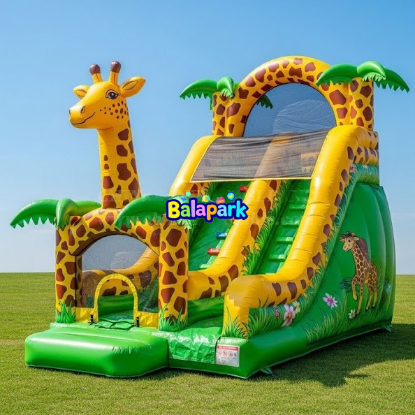 Zürafa Temalı Kaydırak | Şişme Kaydırak | Şişme Park Ürünleri | Balapark