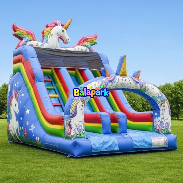 Unicorn (Tekboynuz) Temalı Kaydırak | Şişme Kaydırak | Şişme Park Ürünleri | Balapark