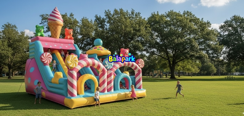 Şeker Temalı Kaydırak | Şişme Kaydırak | Şişme Park Ürünleri | Balapark