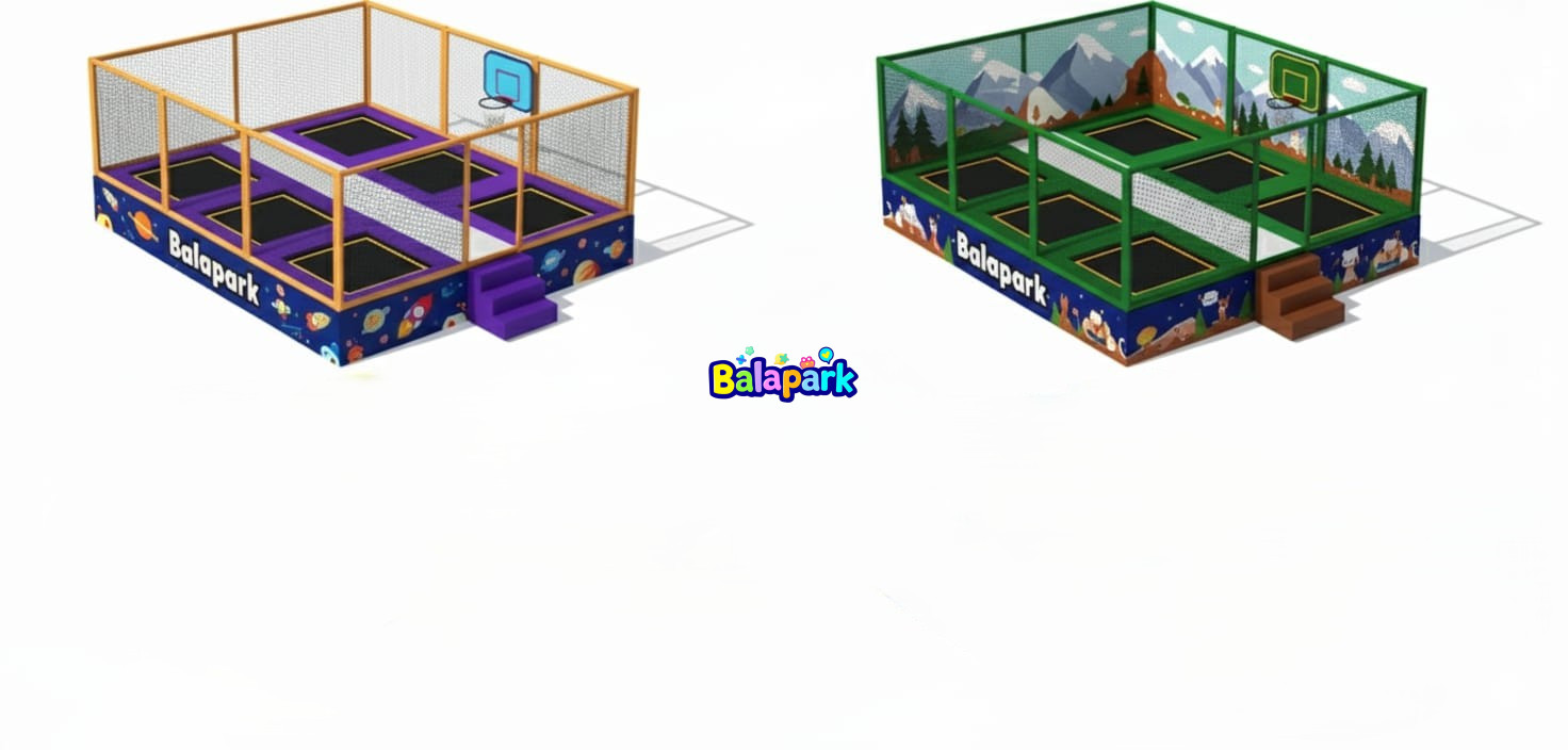 6-Piece Visually Themed Trampoline Park