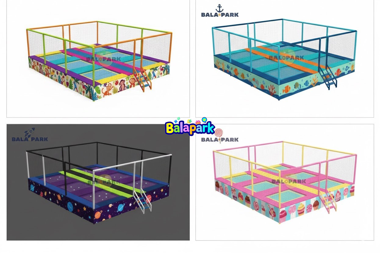 6-Piece Visually Themed Trampoline Park