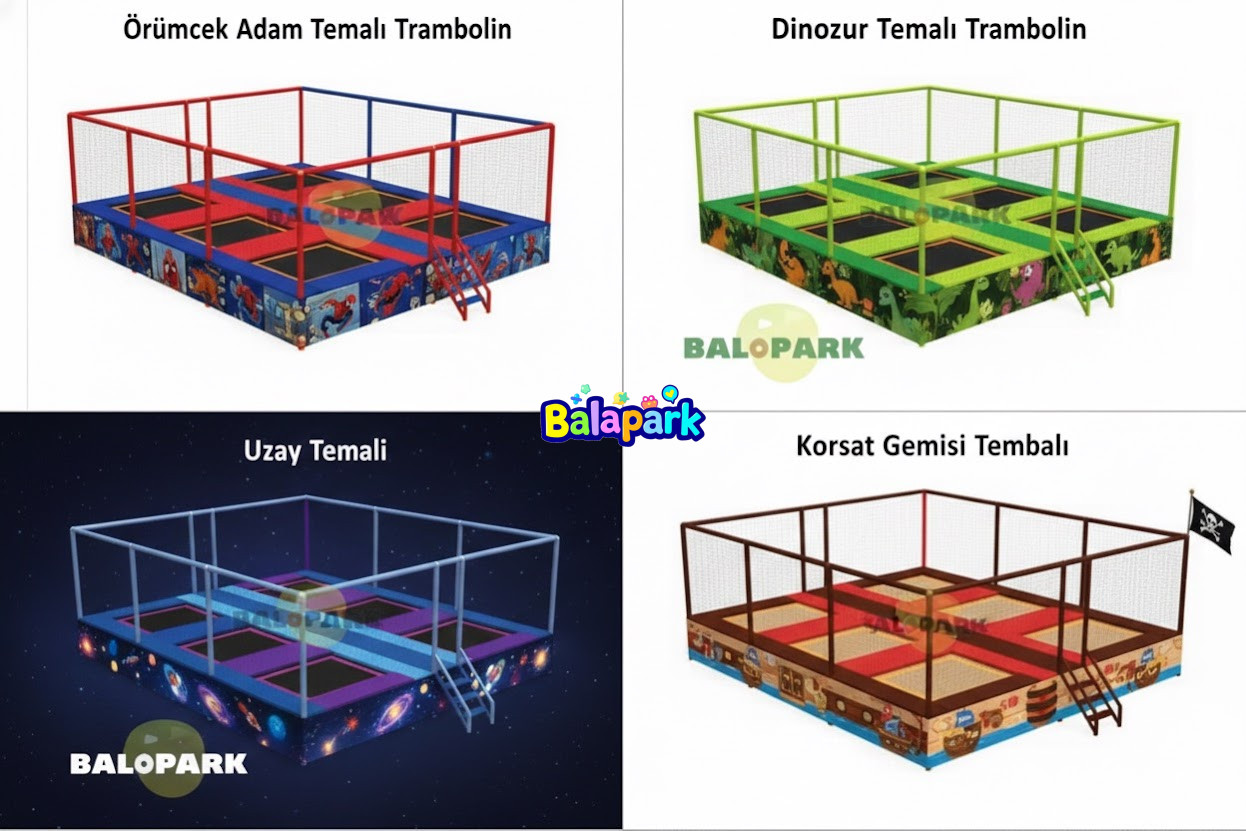 6-Piece Visually Themed Trampoline Park