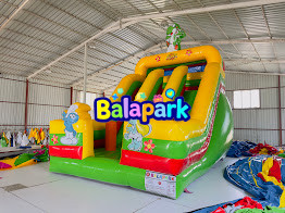 Inflatable Green Alien Slide