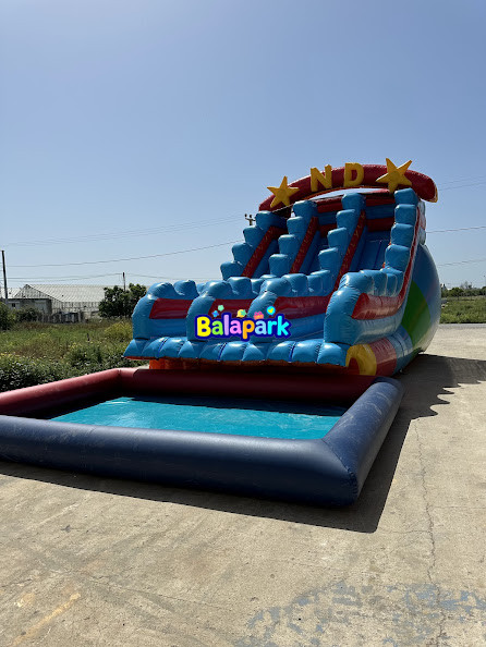 Havuzlu Dev Kaydırak | Şişme Oyun Parkı Dev | Şişme Park Ürünleri | Balapark
