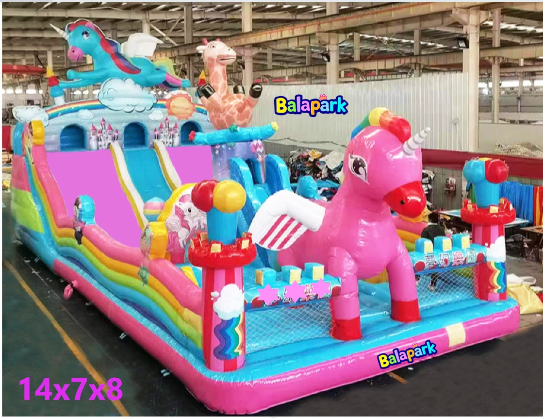 Giant Unicorn Inflatable Playground