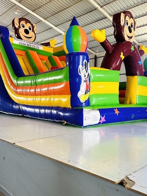 Monkey Themed Inflatable Slide Playhouse