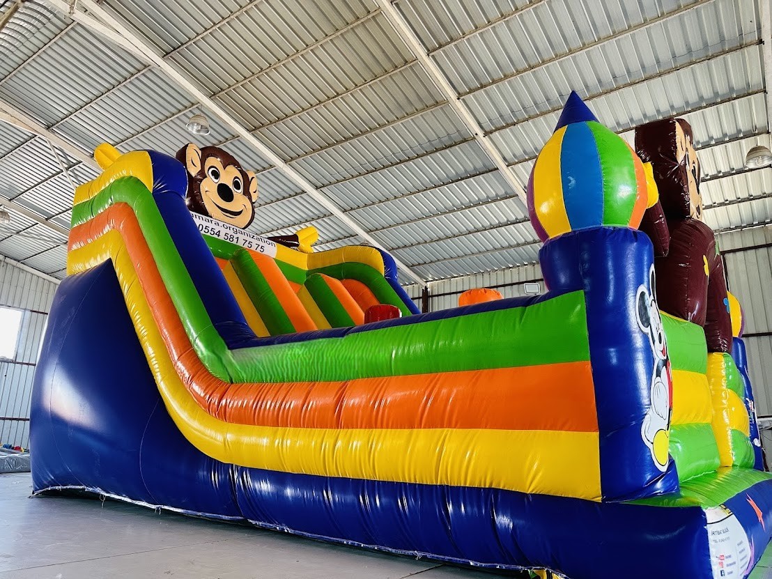 Monkey Themed Inflatable Slide Playhouse