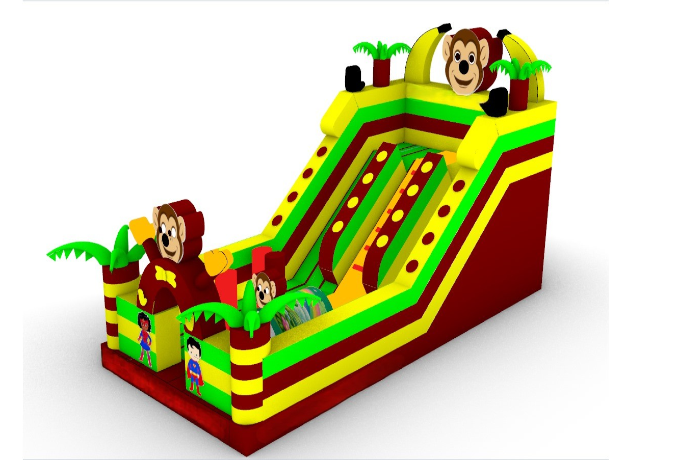 Şişme Kaydırak Maymun Figürlü Oyun Evi | Şişme Kaydırak | Şişme Park Ürünleri | Balapark