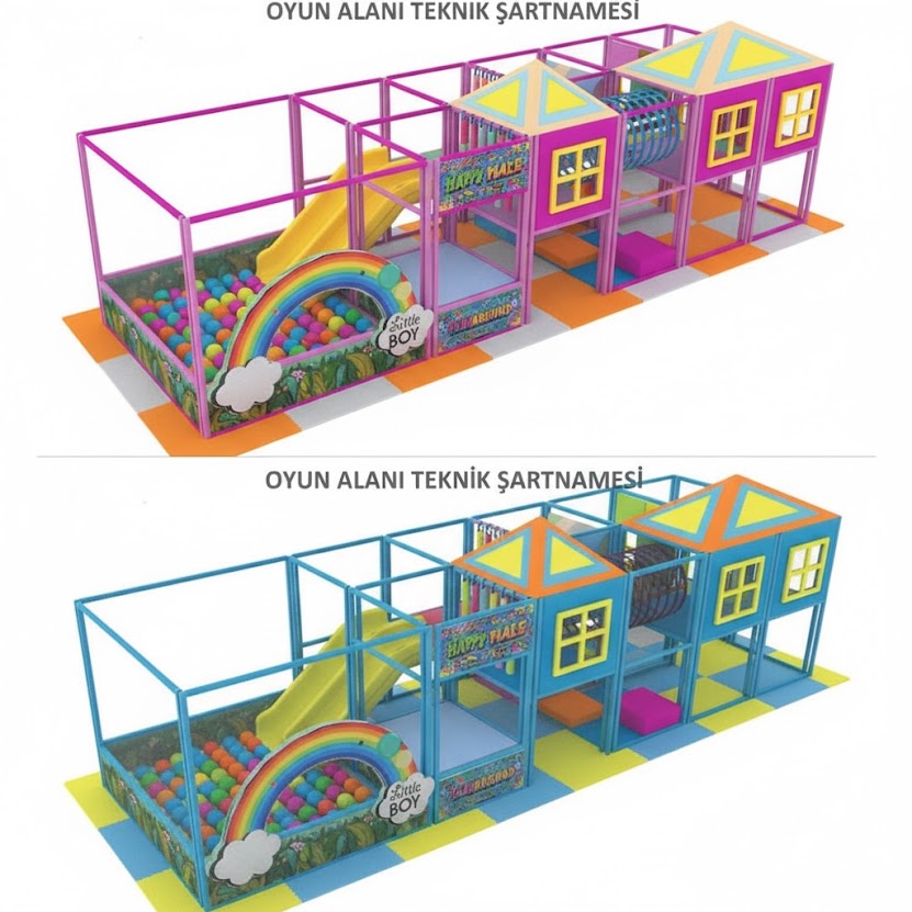 8x2x2.5 Top Havuz Kaydıraklı