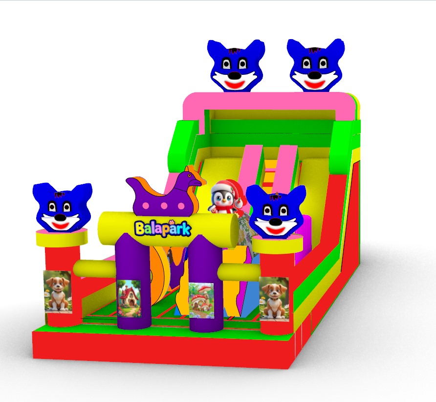 Mavi Kedi Şişme Oyun Parkı