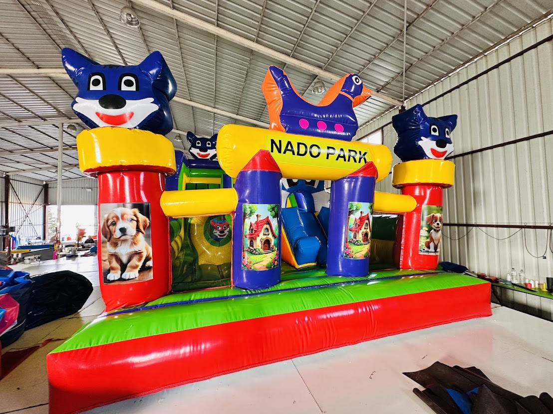 Mavi Kedi Şişme Oyun Parkı