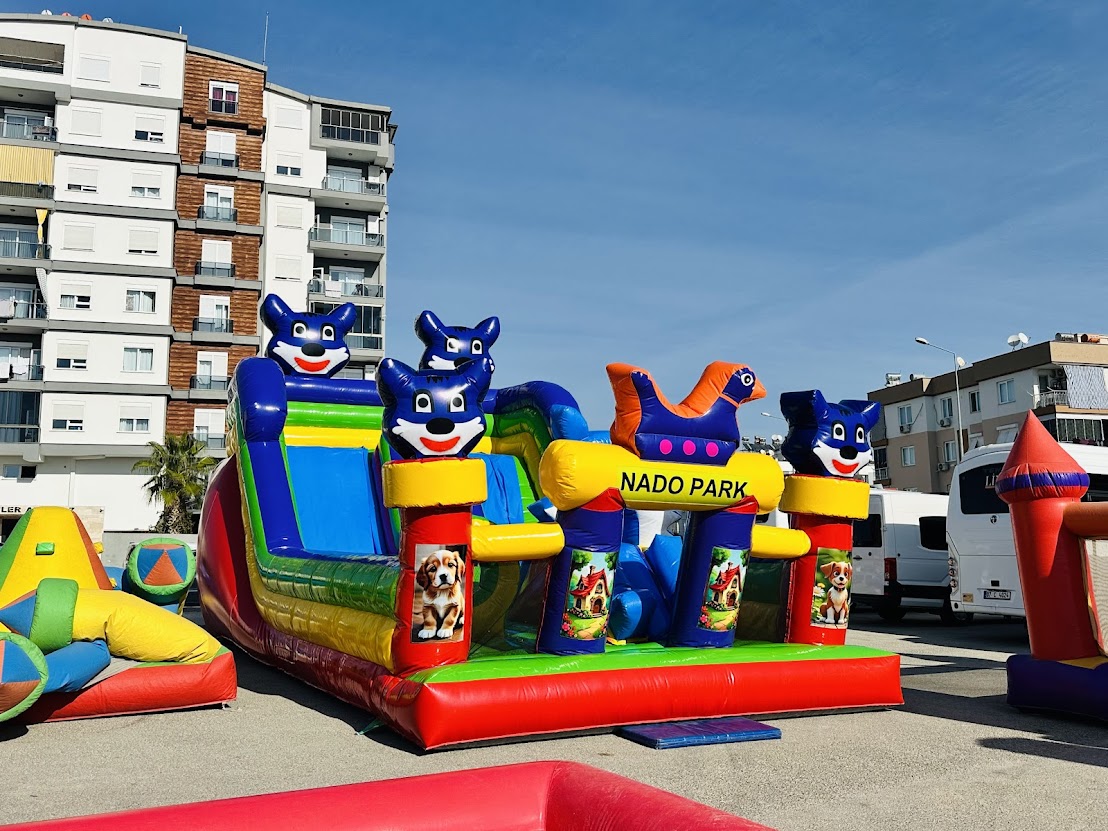 Mavi Kedi Şişme Oyun Parkı