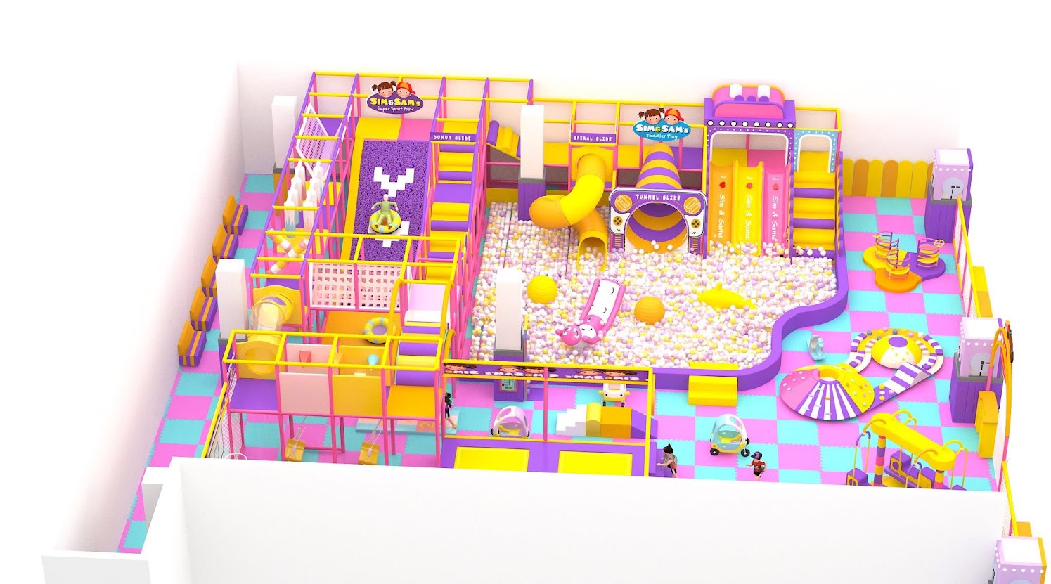 Softplay Großes Bällebad