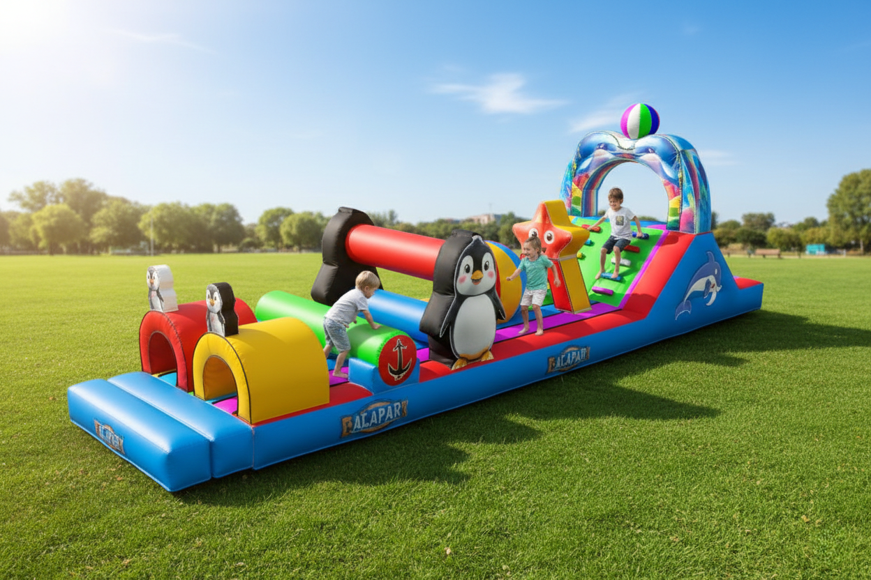 Inflatable Pool Obstacle Course Penguin