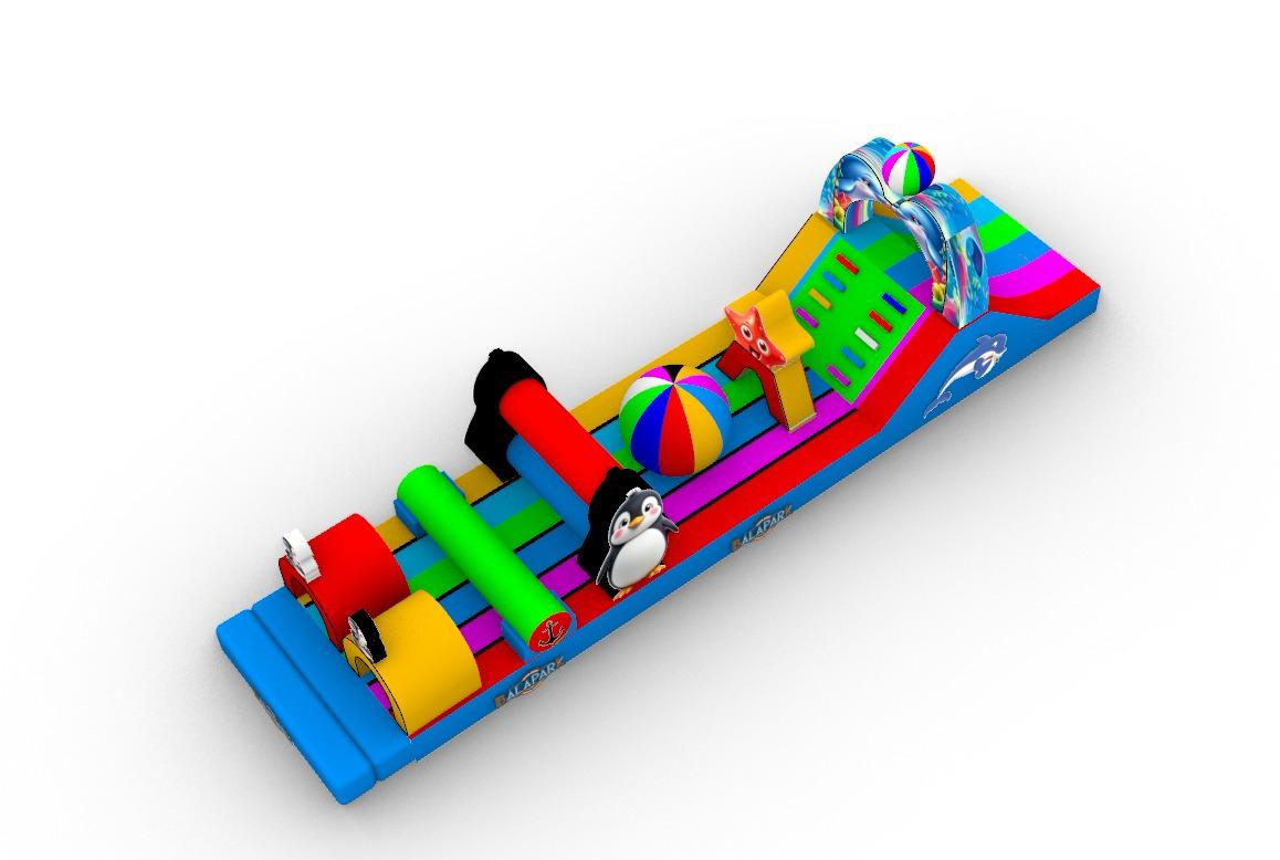 Inflatable Pool Obstacle Course Penguin