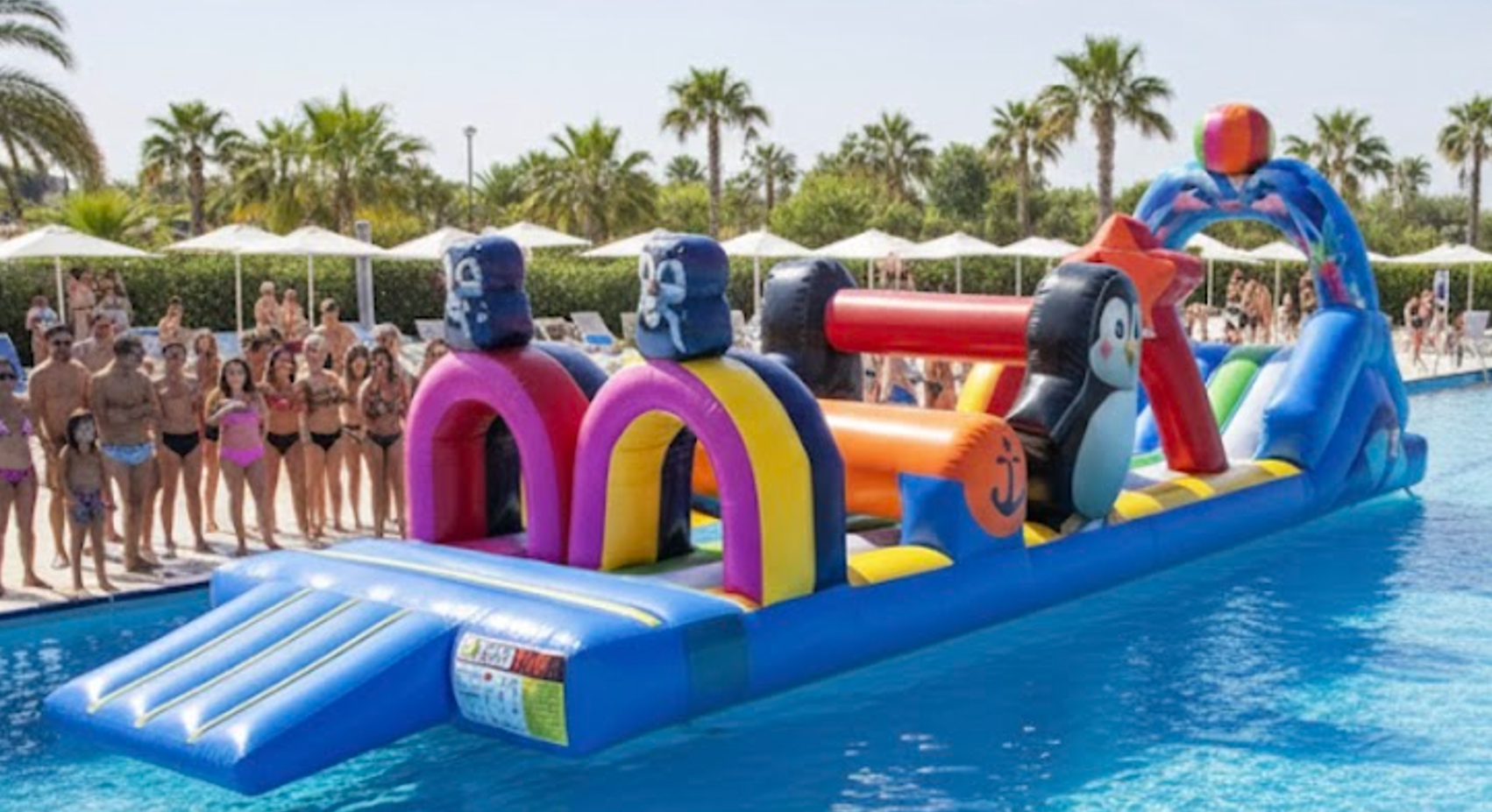 Inflatable Pool Obstacle Course Penguin