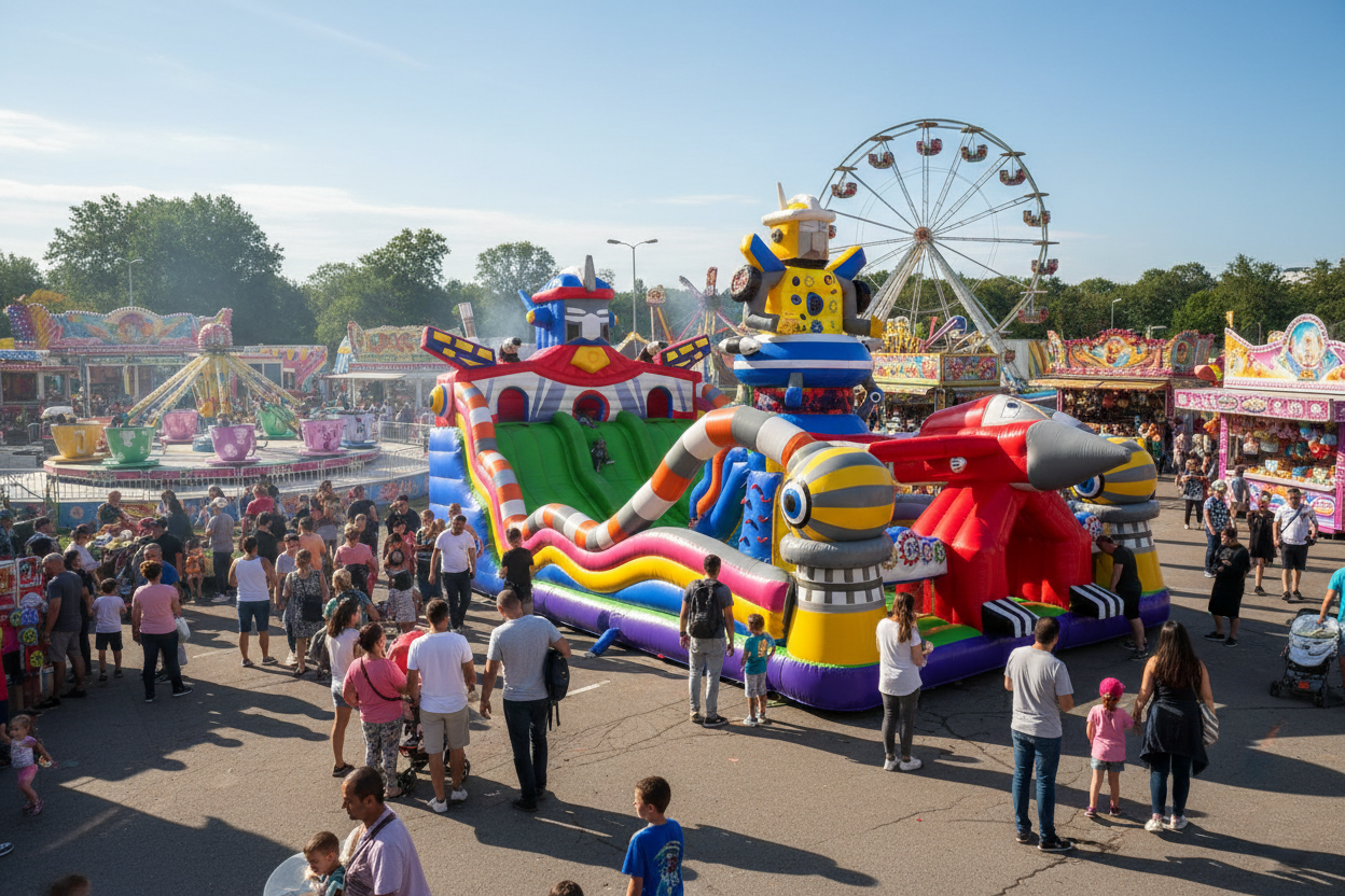 Riesiger Roboter-Hüpfpark 14×7×7