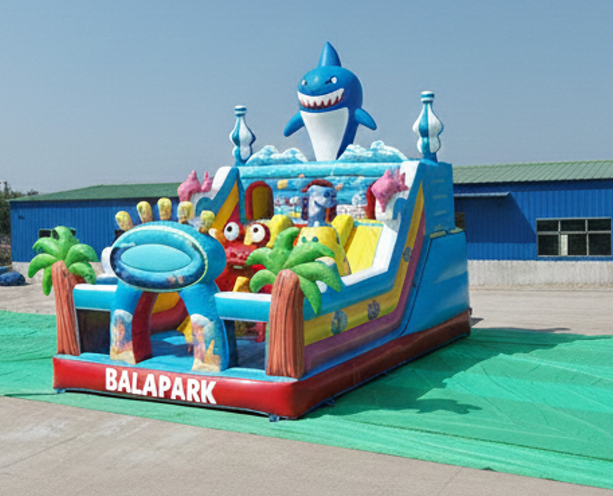 Köpek Balığı Temalı Şişme Oyun Parkı