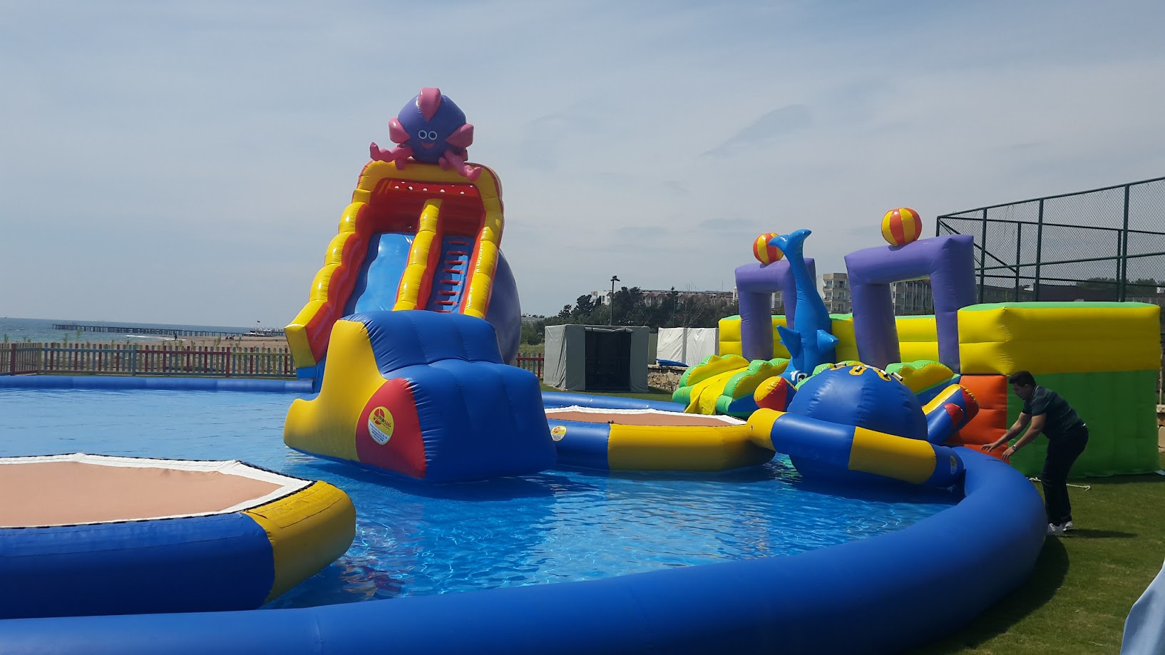 Inflatable Pool Obstacle Course