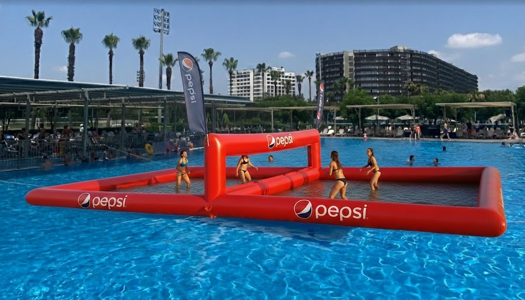 Aufblasbares Wasser-Volleyballfeld 10×5×1,5 m