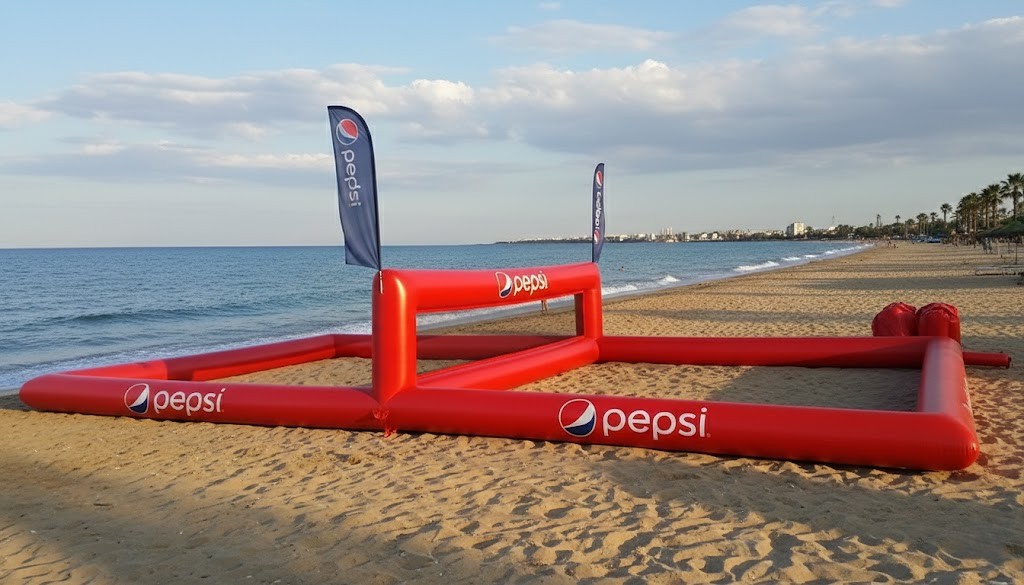 Aufblasbares Wasser-Volleyballfeld 10×5×1,5 m