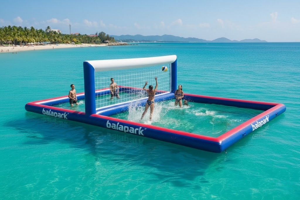 Aufblasbares Wasser-Volleyballfeld 10×5×1,5 m