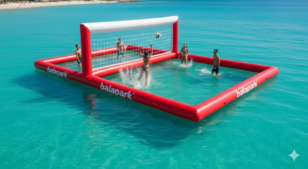 Aufblasbares Wasser-Volleyballfeld 10x5x1,50