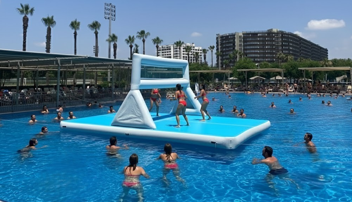 Yeni Nesil Şişme Tabanlı Voleybol Sahası 8x4x1.50 | Şişme Su Oyun Parkı | Şişme Park Ürünleri | Balapark
