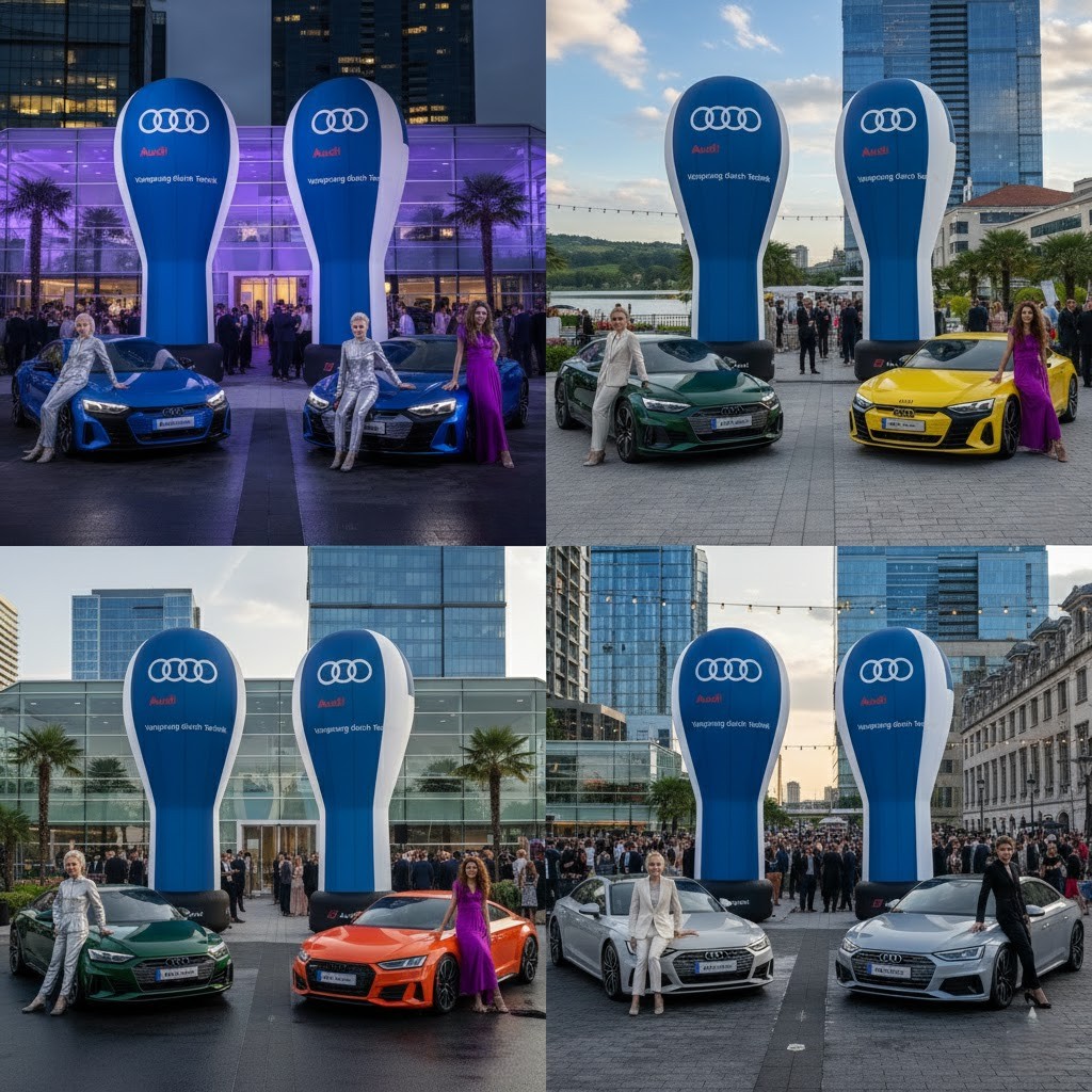Audi Şişme Yer Balonu (Arka Plan Reklam Balonu)