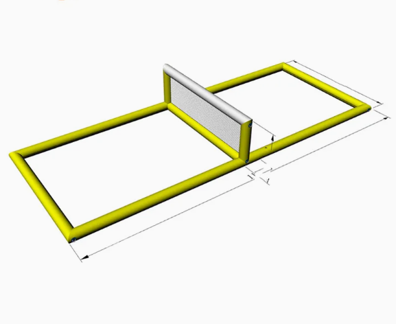 Aufblasbares Wasser-Volleyballfeld