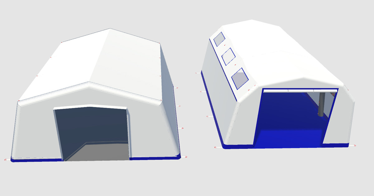 Надувная палатка первой помощи 7×5