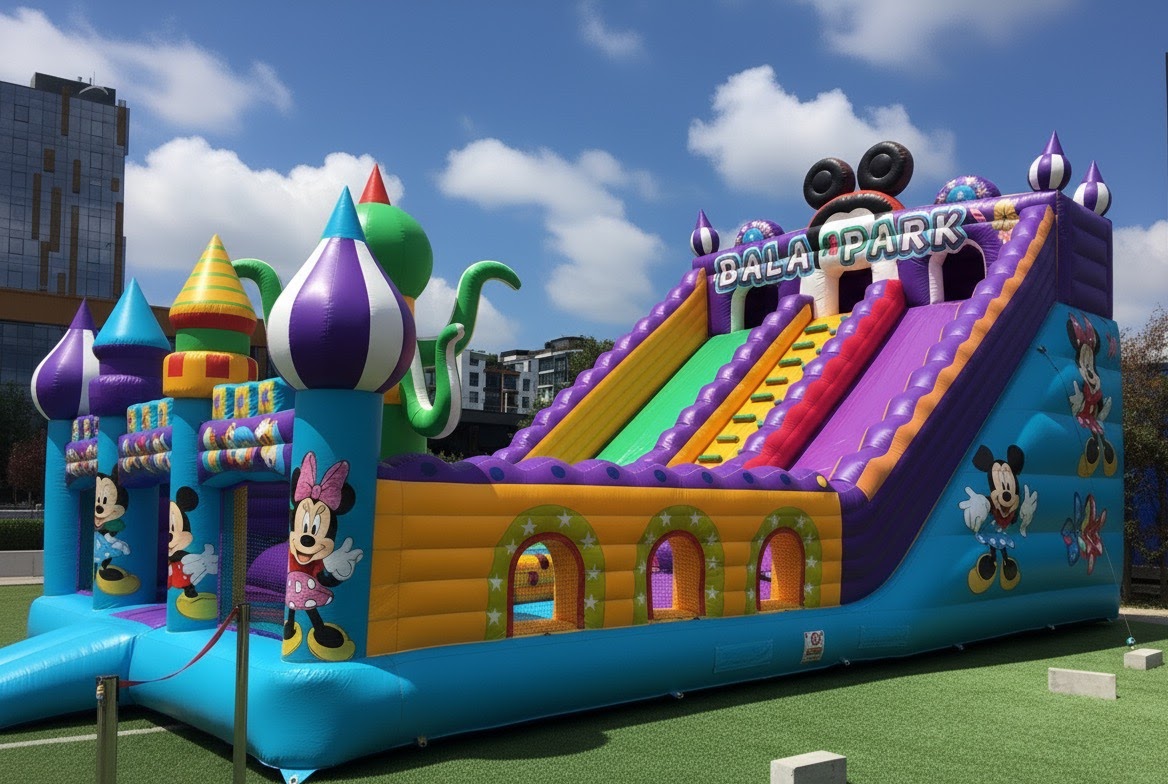 12x6 Şişme Maymunlu | Şişme Oyun Parkı Dev | Şişme Park Ürünleri | Balapark