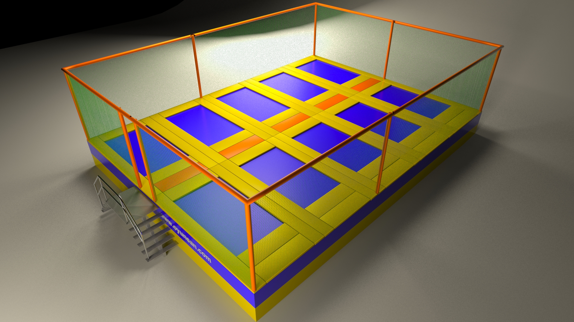 10 Gözlü Olimpik Trambolin Park | OlimpikTrambolin | Şişme Park Ürünleri | Balapark