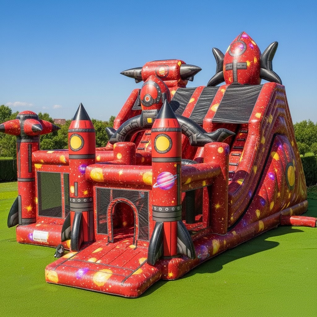 Şişme Kırmızı Roket Oyun Parkı | Şişme Oyun Parkı Orta | Şişme Park Ürünleri | Balapark
