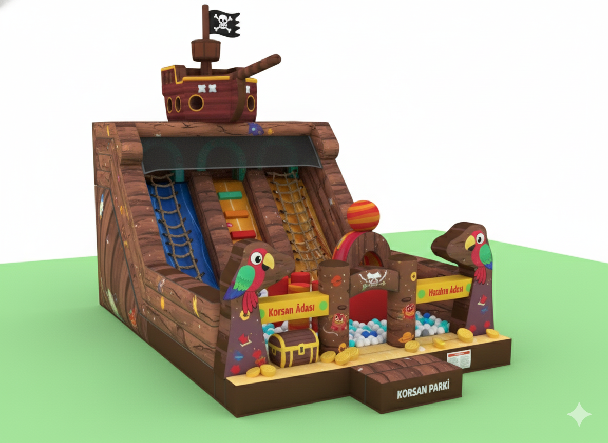 Şişme piramit kaydırak