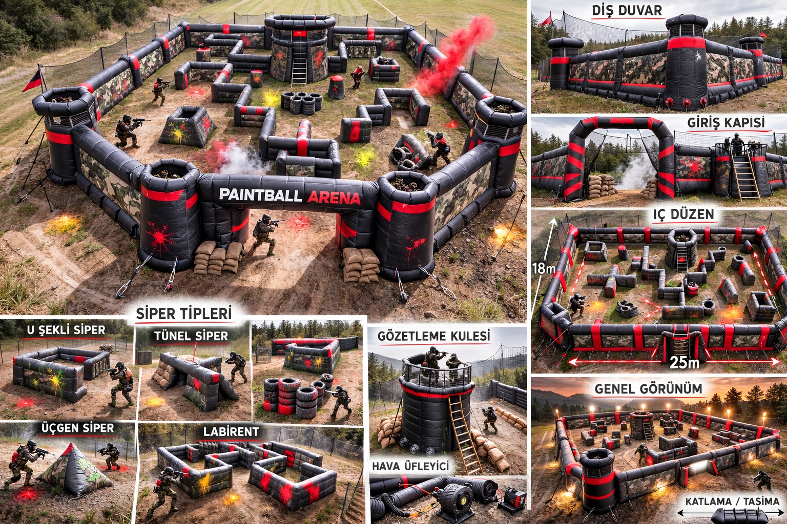 Şişme Paintball Siper İmalatı | Şişme İnteraktif Oyuncaklar | Şişme Park Ürünleri | Balapark