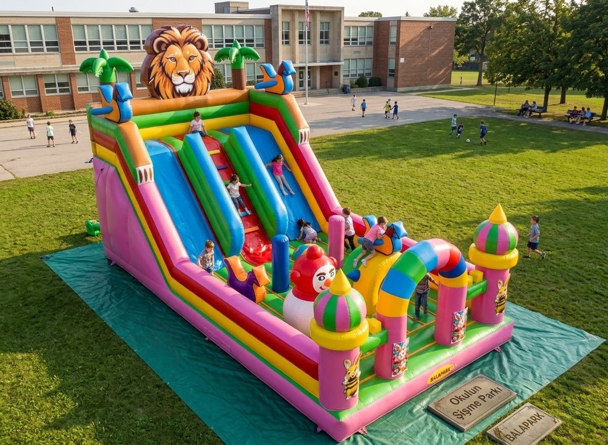 Dev Şişme  Oyun Parkı Kaydıraklı