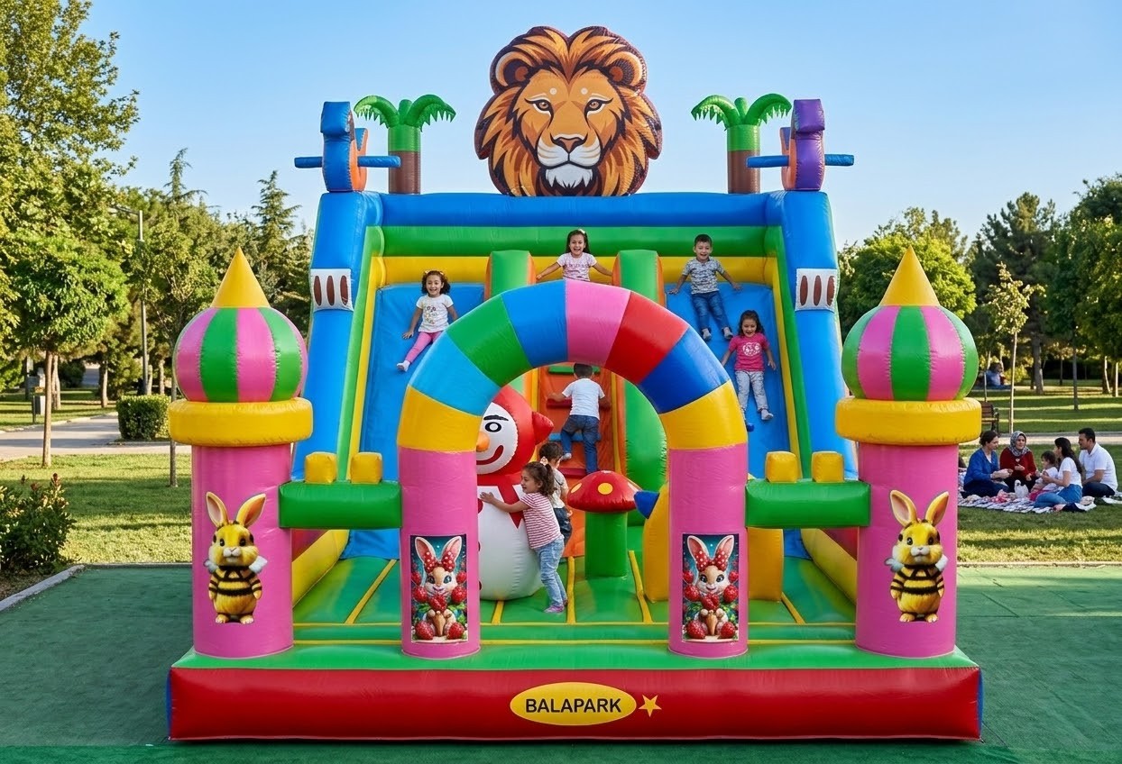 Dev Şişme  Oyun Parkı Kaydıraklı