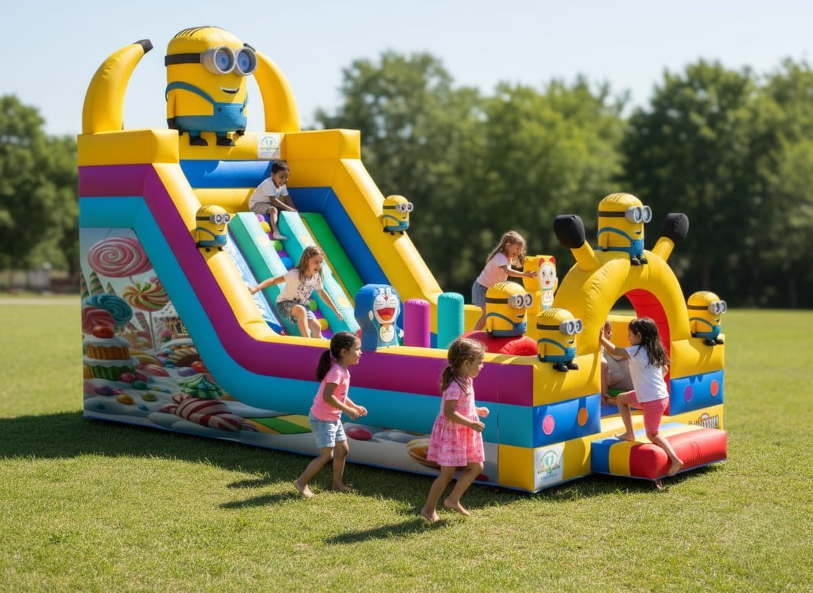 Minon Kaydıraklı Park | Şişme Oyun Parkı Orta | Şişme Park Ürünleri | Balapark