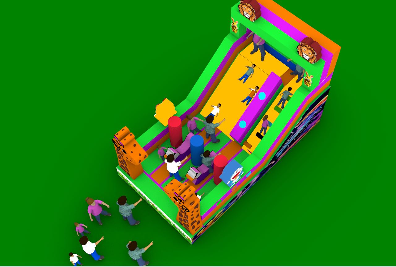 Şişme Mini Zurafa Oyun Parkı 6x2,3x4