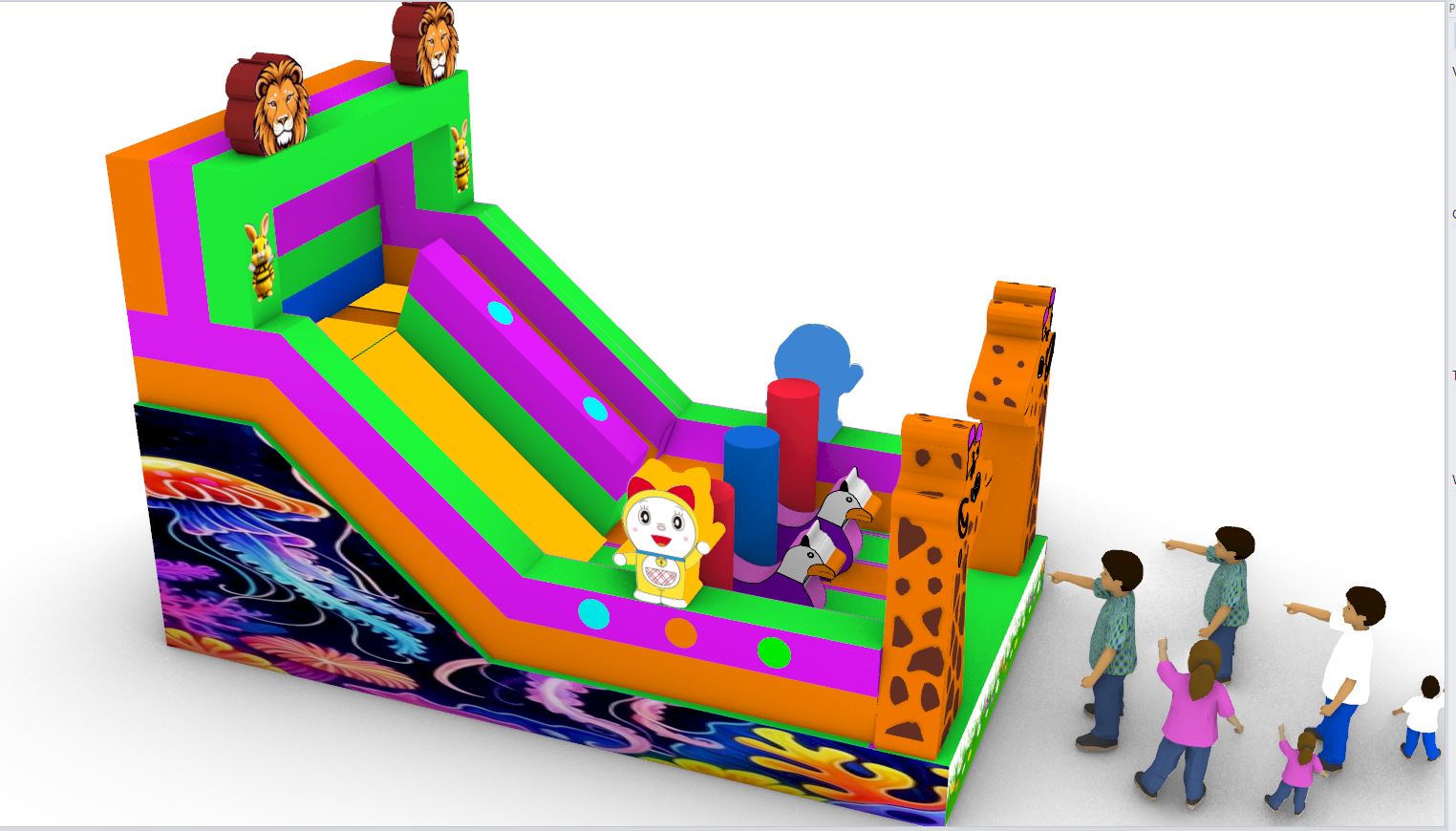 Şişme Mini Zurafa Oyun Parkı 6x2,3x4